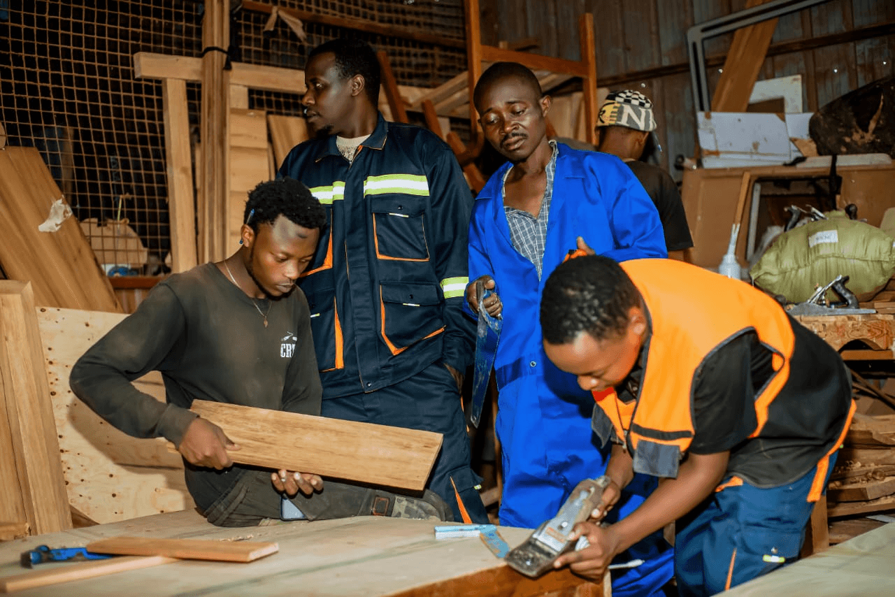 Youth learning practical hand skills